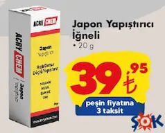 ACRY CHEM JAPON YAPIŞTIRICI İĞNELİ 20 G fiyat ve kampanya bilgisi